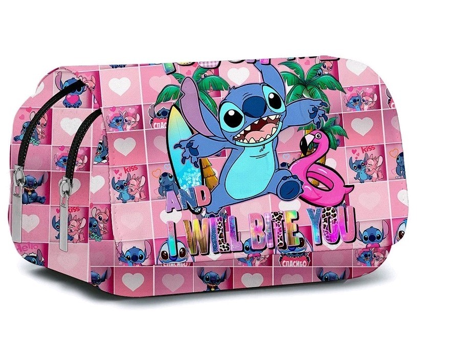 Estuche Lápiz Lilo & Stitch Muebles Escolar Negocios Escuela Surf Corazón ❤️