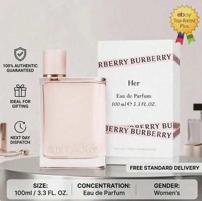 Burberry Her Eau De Parfum EDP Spray for Women 3.3 oz 100ml New Sealed...