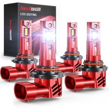 Torchbeam 9005/HB3 9006/HB4 LED Fog Light Bulbs 100W 90000LM 6000K White 4Pack