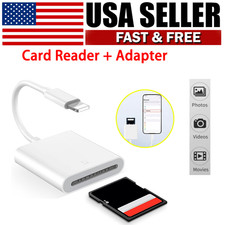 USB Card Reader Adapter Micro SD Memory Slot Camera for iPhone iPad iPod
