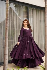 GOWN SALWAR KAMEEZ PAKISTANI INDIAN WEDDING PARTY WEAR DRESS BOLLYWOOD SUIT NEW