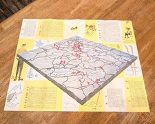 Vtg Original 1950s Colorado Ski Areas Map Aspen Winter Park Lost Areas 17 x 22"