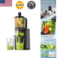 Cold Press Juicer, 5.5" Extra Large Feed Chute Slow Masticating Juicer, 250W ...
