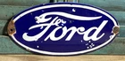 VINTAGE FORD SALES SERVICE 12” PORCELAIN DEALER DEALERSHIP SIGN
