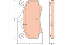 TRW GDB1778 Kit de plaquettes de frein, frein à disque pour PORSCHE