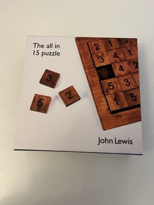 15 Puzzle Holz Neu im Karton Machen Sie alle Reihen Add Up To 15 John Lewis