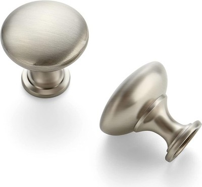 Ravinte 10 Pack Brushed Nickel Round Zinc Cabinet Knobs for 
