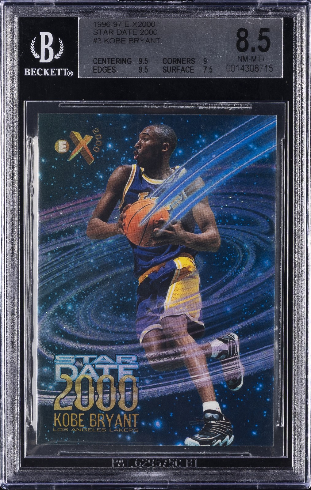 Kobe Bryant 1996 Skybox E-X2000 #3 Star Date 2000 Price Guide