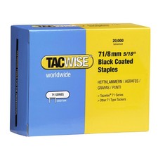 Tacwise 1065 Type 71 / 8 mm Galvanised Black Upholstery Staples, Pack of 20,000