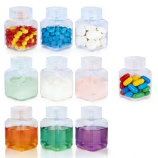 1oz/30ml Leak Proof Plastic Bottles with Caps for Liquids Sample, Reusable Sm...