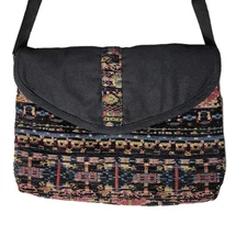 Canyon Sky Purse Crossbody Bag Jacquard Tapestry Blanket Southwest Aztec Sz M