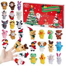 Christmas Advent Calendar 24 Days, Christmas Countdown Calendar with 24 Finge...