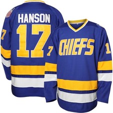 Hanson Brothers Jersey Charlestown Chiefs 16 17 18 Slap Shot Ice Hockey Movie Je