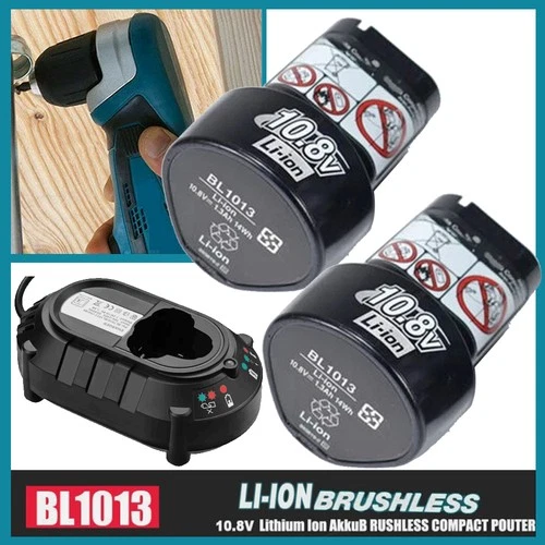 Battery / Charger For Makita 10.8V BL1014 BL1013 Li-ion 194551-4 195332-9 DC10WA