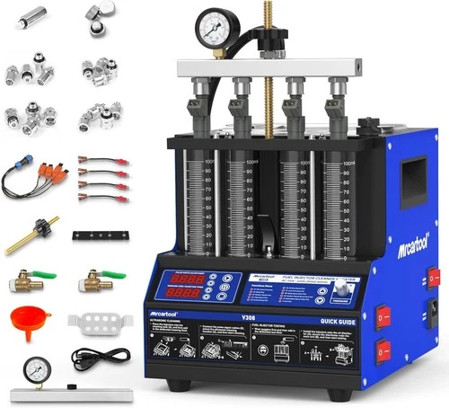 Automotive 4-cylinder Ultrasonic Fuel Injector Cleaner Tester for Car Motorcycle
