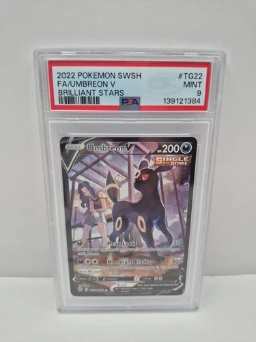 Umbreon V Ultra Rare SWSH09: Brilliant Stars Trainer Gallery TG22/TG30   PSA 9