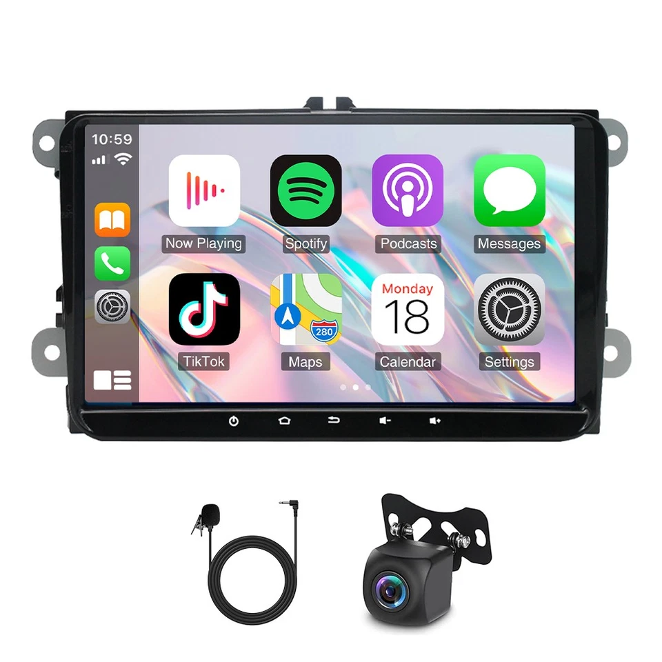 Android 13 Apple Carplay Coche Estéreo Radio GPS Unidad Principal Para Seat Altea 2008-2015 Foto 3 de 4