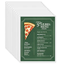 12-Pack 8.5" x 11" Rigid Print Protectors, Transparent Hard Plastic Page Shee...