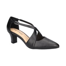 Women's Easy Street Elegance Cross Strap Front Pumps Black