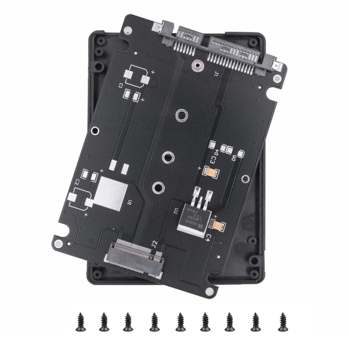Dual Key M.2 NGFF to SATA Converter 6Gbps Enclosure Compatible B/M