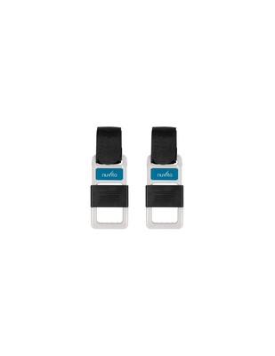hauck Hook Me, Nero - 1 Coppia Ganci Passeggino Universali - Girevoli a 360° - Moschettoni Porta