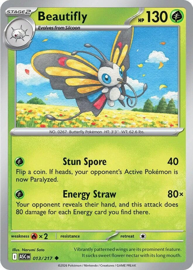 ✨Pokemon - Beautifly - 013/217 - Uncommon - Ascended Heroes - NM✨