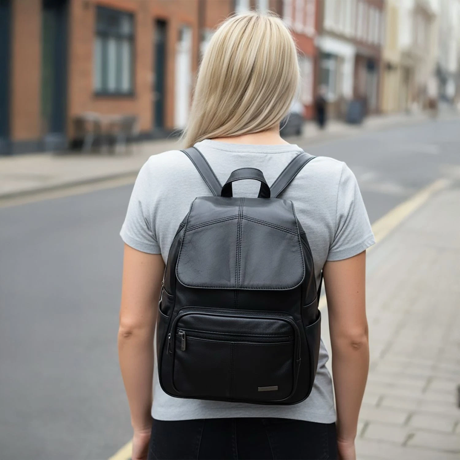 Womens Leather Backpack Ladies Real Leather Black Travel Rucksack
Opens in a new window or tab