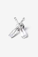 Premium Silver Crossed Crew Rowing Oars Nautical Suit Lapel Pin Premium Silver Crossed Crew Rowing Oars Nautical Suit Lapel Pin