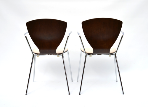 Vintage Set Of 2 Danish "Fly" Chairs By Per Aagaard Jepsen For Danerka, Denmark - Picture 4 of 12