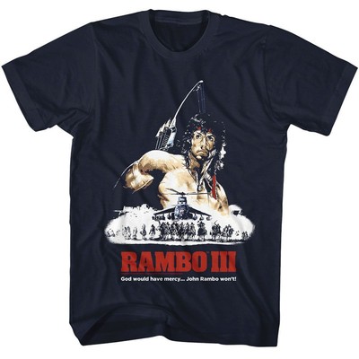 Rambo God Would Have Mercy Navy Movie Shirt