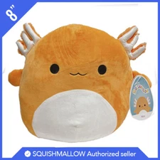 Squishmallow Kellytoy Plush Nico The Orange Axolotl Exclusive 8" Inch NWT NEW