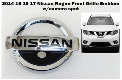2014 2015 2016 2017 Nissan Rogue Front Grille Emblem W/Camera spot 62890 4BA0A