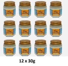 White Tiger Balm Ointment Thai Herbal Aroma Relaxing Massage Balm Pack 12 : 30g