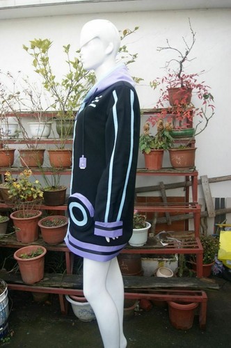 Felpa con cappuccio Hyperdimension Neptunia Nettuno Viola Cuore Cosplay Cappotto Gioco - Foto 8 di 10
