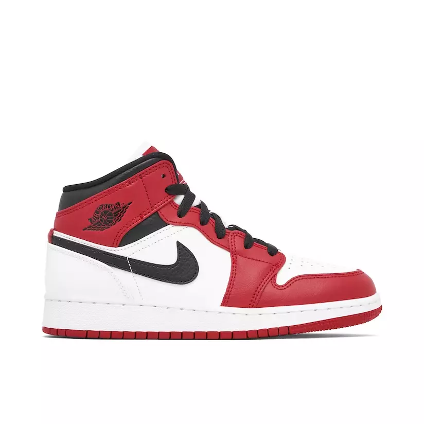 Nike Air jordan mid chicago white toe GS 7Y UK6 EU40 100