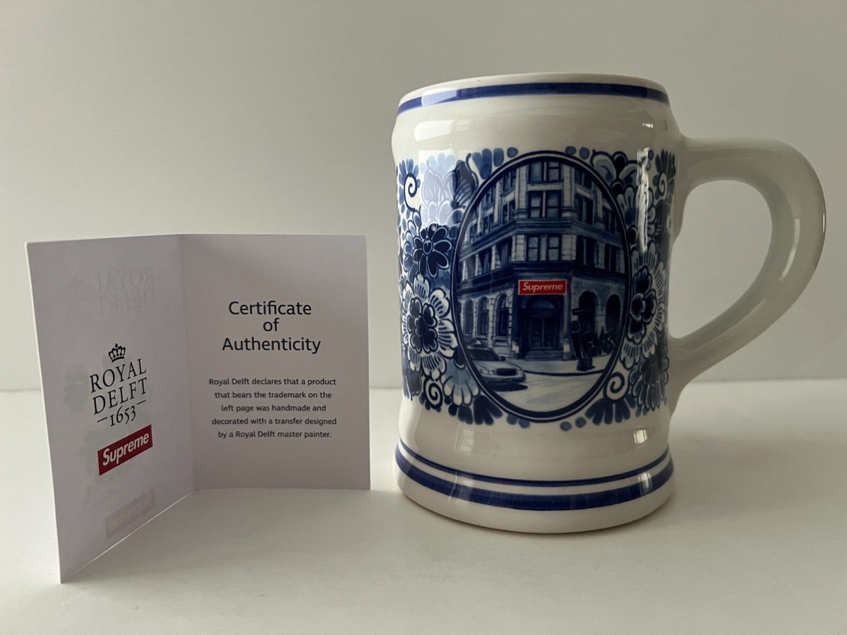 Supreme Royal Delft 190 Bowery Beer Mug SS21 Brand New Supreme Royal Delft 190 Bowery Beer Mug SS21 Brand New