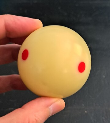 Super Aramith Pro-Cup Pool Cue Ball 2 1/4'' 6 Red Dots in a blister