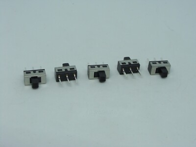 5x Pack Toggle Slide 3 Pins Power Switch 1P2T 5mm Handle 3A 250V SS12D10 SS12D11