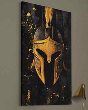 Spartaner Leinwand Bild Farbig Kunst Stil Sparta Leonidas Legionär Helm 300
