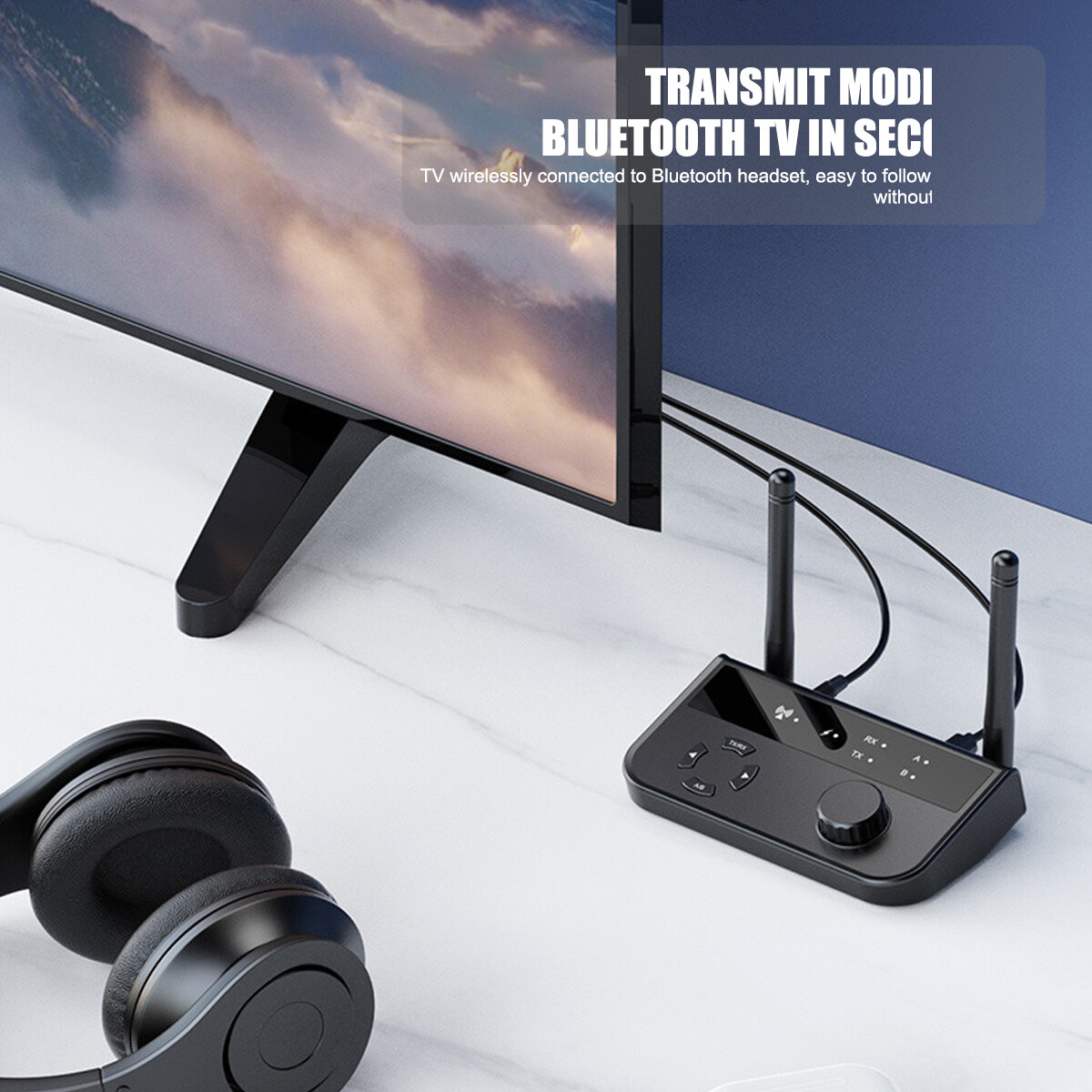 Bluetooth 5.3 Transmitter Receiver 3.5mm RCA AUX TV Home Stereo Audio Adapter