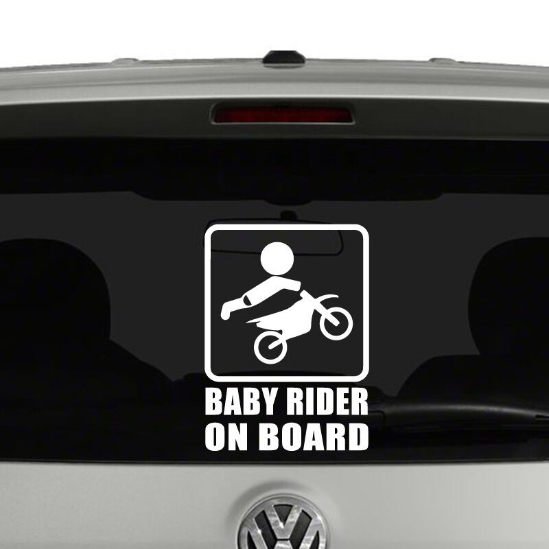 Baby Motocross Rider On Board – Baby On Board Sticker, Custom Made In the  USA