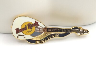 NEWPORT BEACH TEARDROP BRIAN JONES ROLLING STONES GUITAR HARD ROCK CAFE PIN GIFT