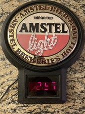 Light clock sign Vintage Amstel Light Beer Digital Quartz Wall Clock Sign — listing 5