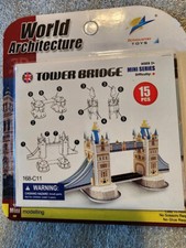 WORLD ARCHITECTURE 3D JIGSAW PUZZLE LONDON TOWER BRIDGE MINI MODELLING 15 PIECES
