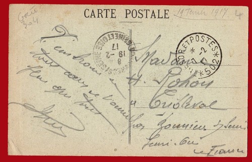 #61050 Tesalónica Grecia años 1910 (circa Primera Guerra Mundial). Lote de 10 postales usadas vintage - Imagen 13 de 21