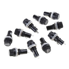 10 Pcs AC 250V 13A Electrical Panel Mounted 5x20mm Fuse Holder For Radio Auto