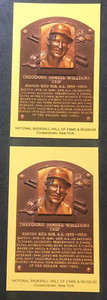 (2)x Ted Williams National Baseball Hall of Fame Copperstown Vintage Post Cards
