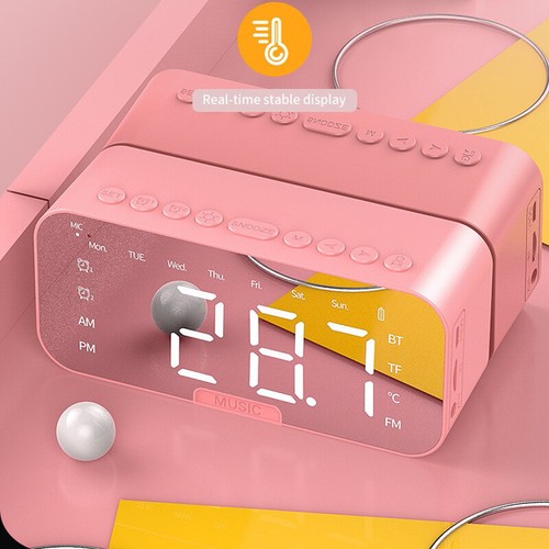 LED Digital Alarm Clock Radio Bedside FM clock radio with bluetooth speaker AU - Picture 21 of 22
