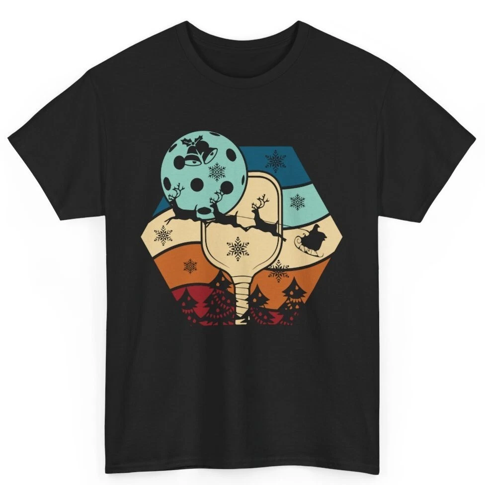 Pickleball Lover Christmas gifts Pickleball Xmas Pajamas Unisex Cotton T-Shirt