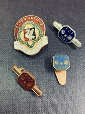 VTG ENAMEL PIN BADGES- BUCKS COUNTY 1960 FDF 1961 1962 1964 BOWLS CLUB